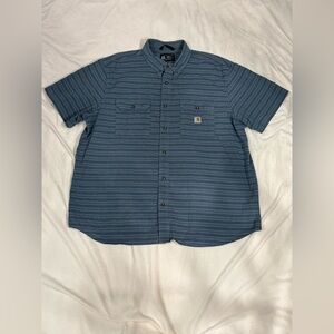 Carhartt Men's Casual Blue Button Down Shirt